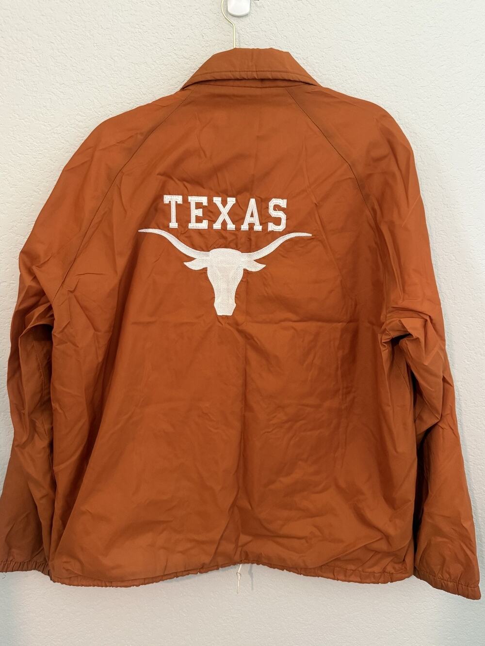 VTG Chalk Line Texas Longhorns Orange Embroidered Windbreaker Jacket Vintage L